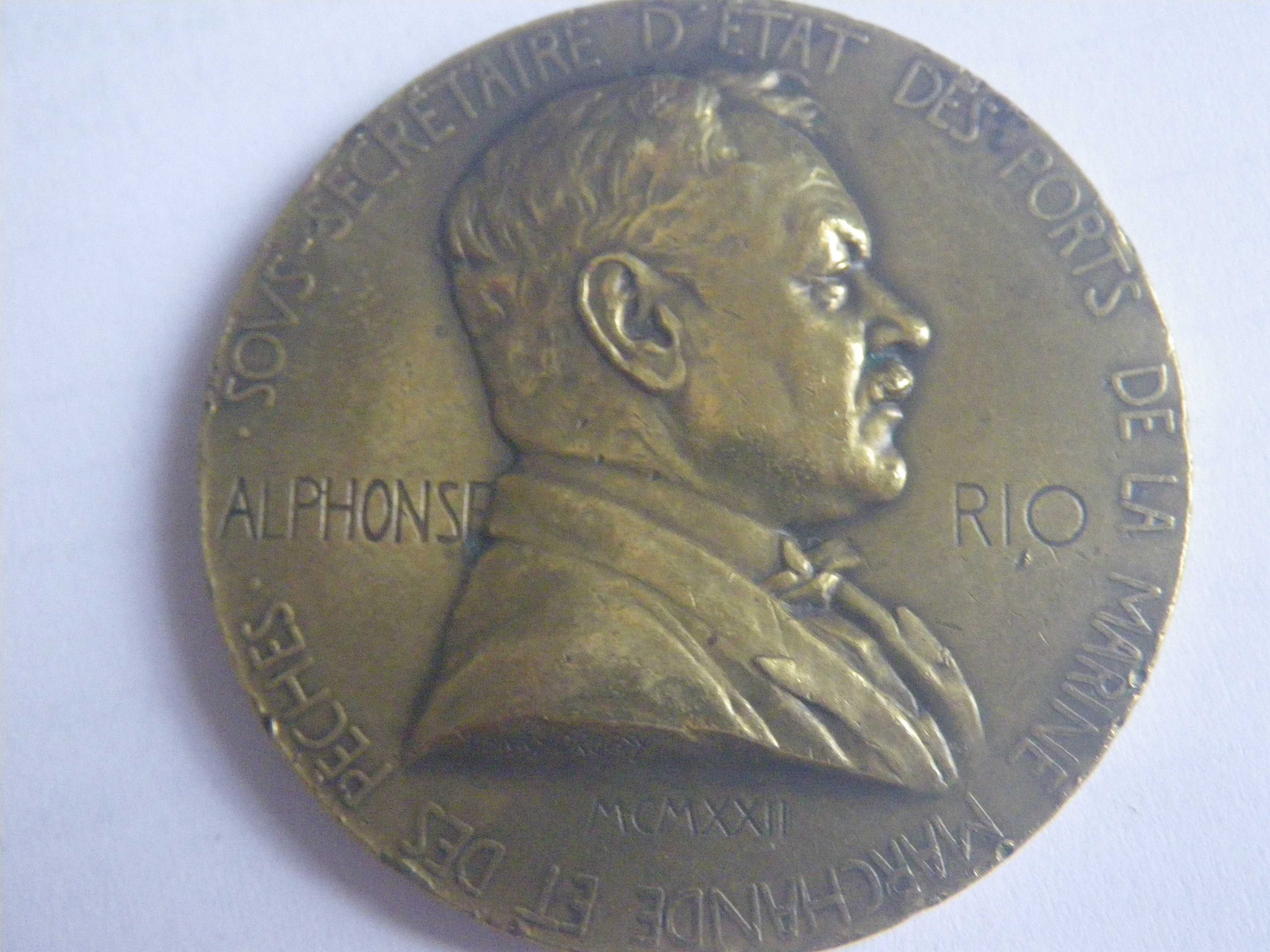 Marynistyka. Medal nagrodowy regat fundowany przez Alfonsa Rio.