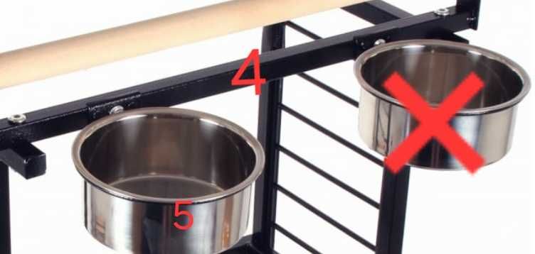 Puleiro para aves como papagaio, catatua etc