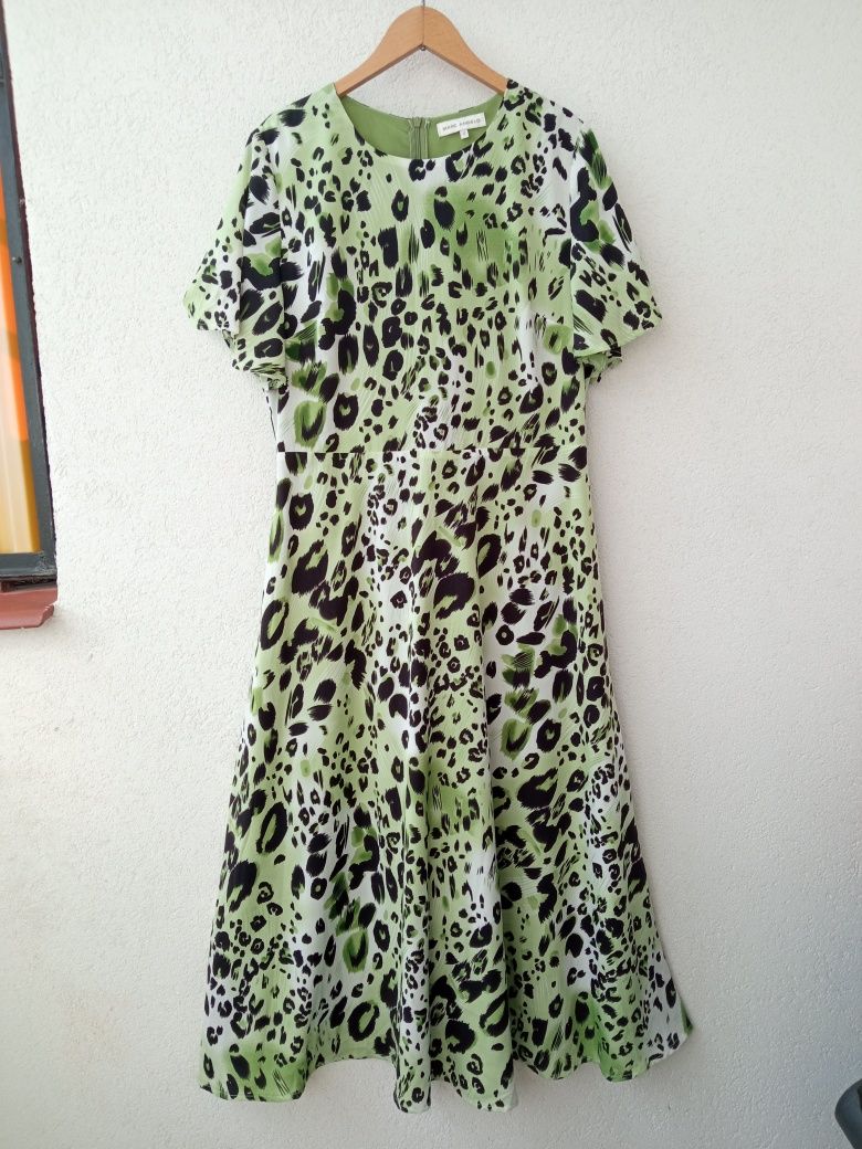Marc Angelo sukienka midi zieleń panterka r.40