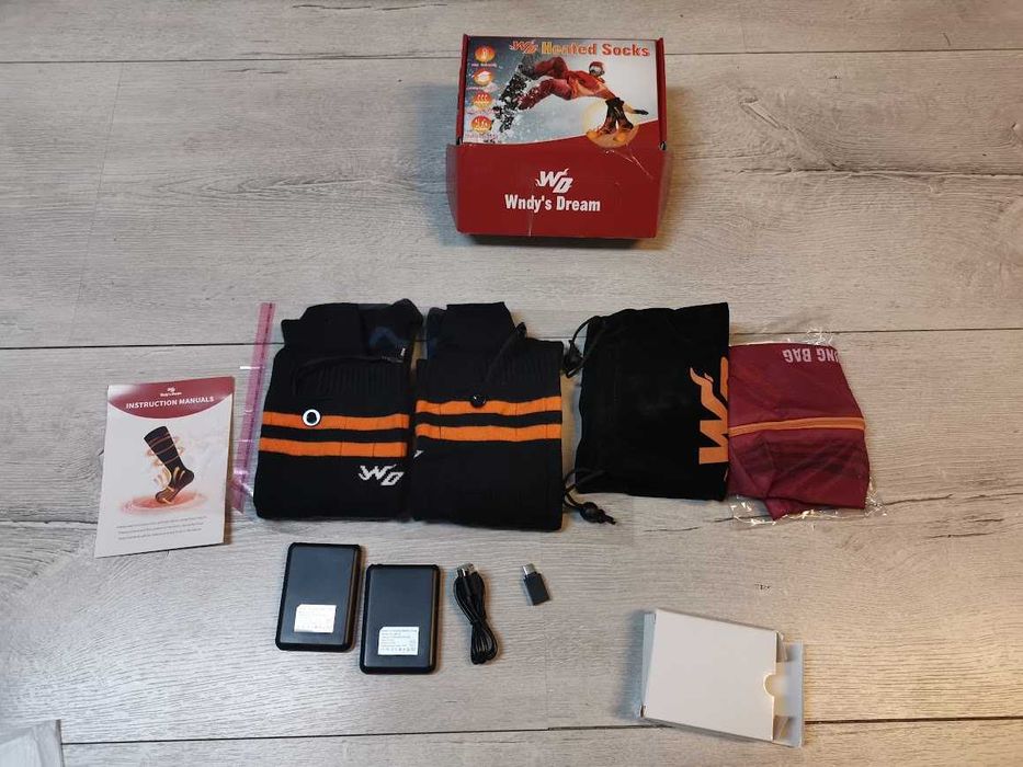 Podgrzewane skarpety, bardzo duży akumulator 5000 mAh Rozmiar 36-42