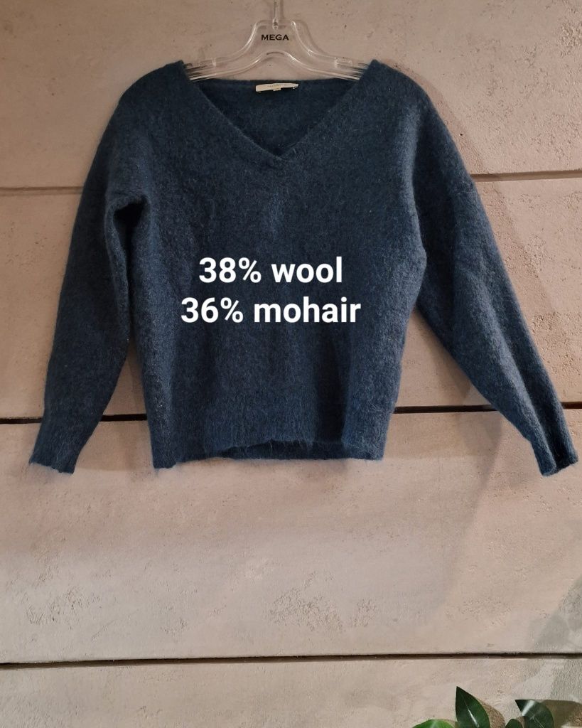 Sweter moher wełna XS selected femme