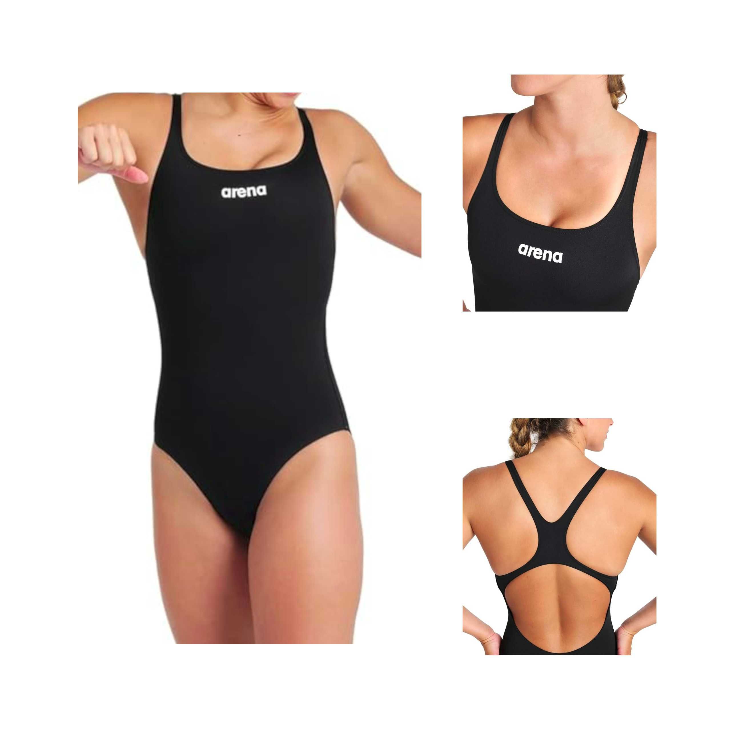 Strój Kąpielowy ARENA Pro Solid Damski Jednoczęściowy UV UPF+ Black 36