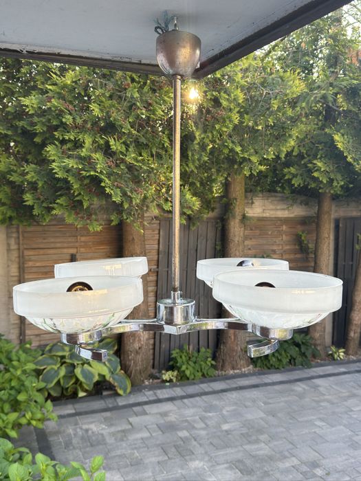 Zyrandol art deco. Czechoslowacja. Prl