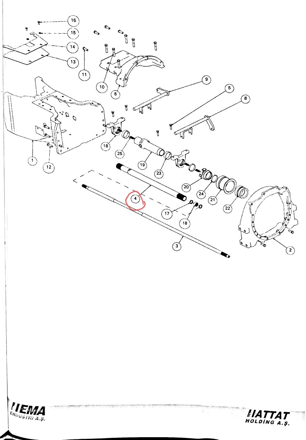 Wał sprzęgła Ursus C-392 C-3102