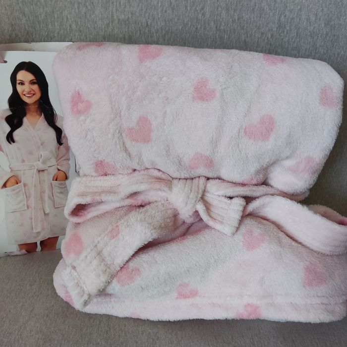 Szlafrok damski  pudrowy róż