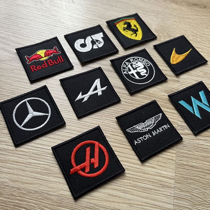 Zestaw naszywkek na fana F1 ozdobne