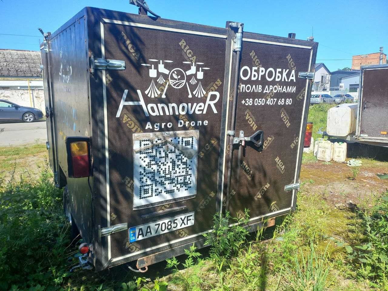 Причіп для дронів, генераторів, мотоциклів (фургон). одноосний