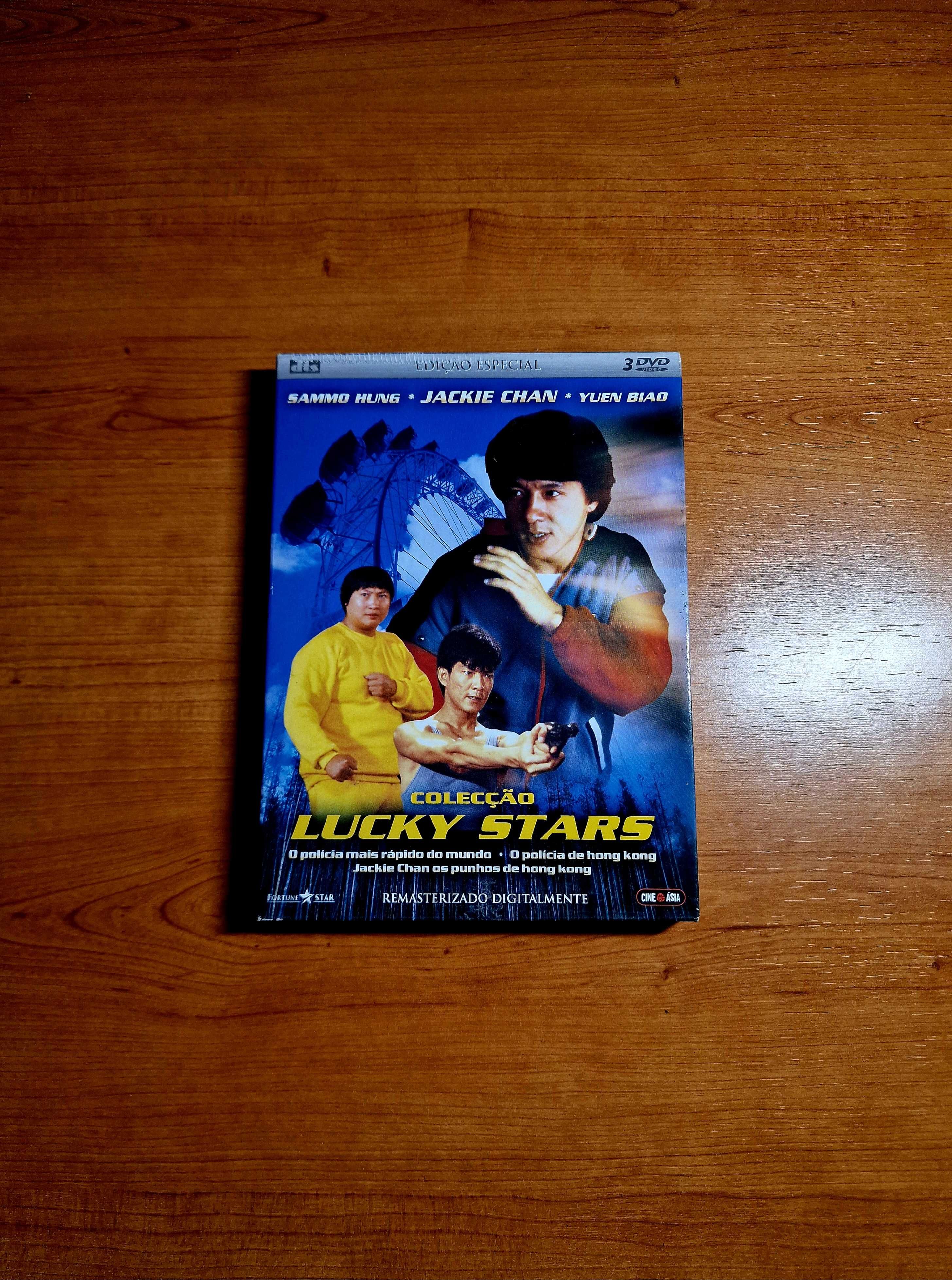 Coleção LUCKY STARS Jackie Chan/Sammo Hung/Yuen Biao -3 Filmes Míticos