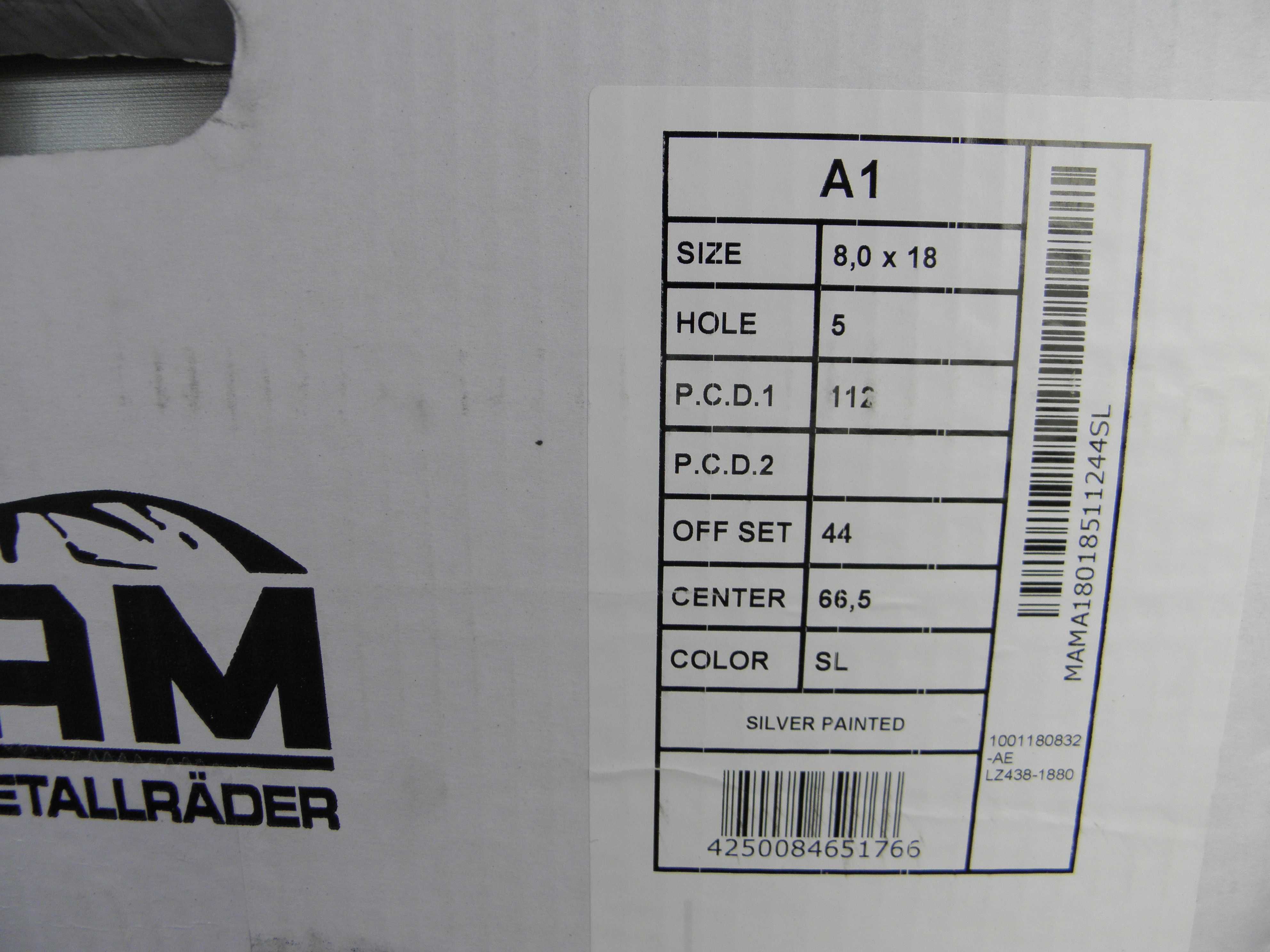 Felgi 18 Audi A4 A6 Q5 S4 VW Arteon ID.4 ID.5 Tiguan 5x112 ET44 MAM A1