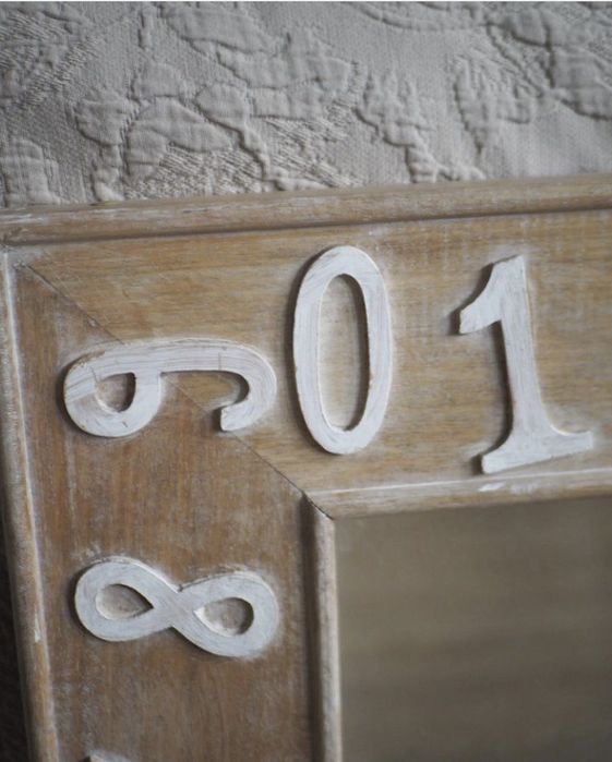 Lustro francuskie w drewnianej ramie marki SIA