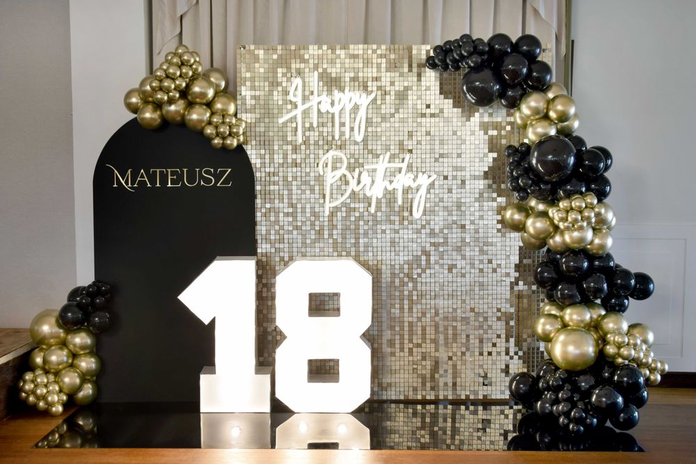 Girlanda Balonowa Ścianka 18 Urodziny Komunia Chrzest Dekoracje Balony