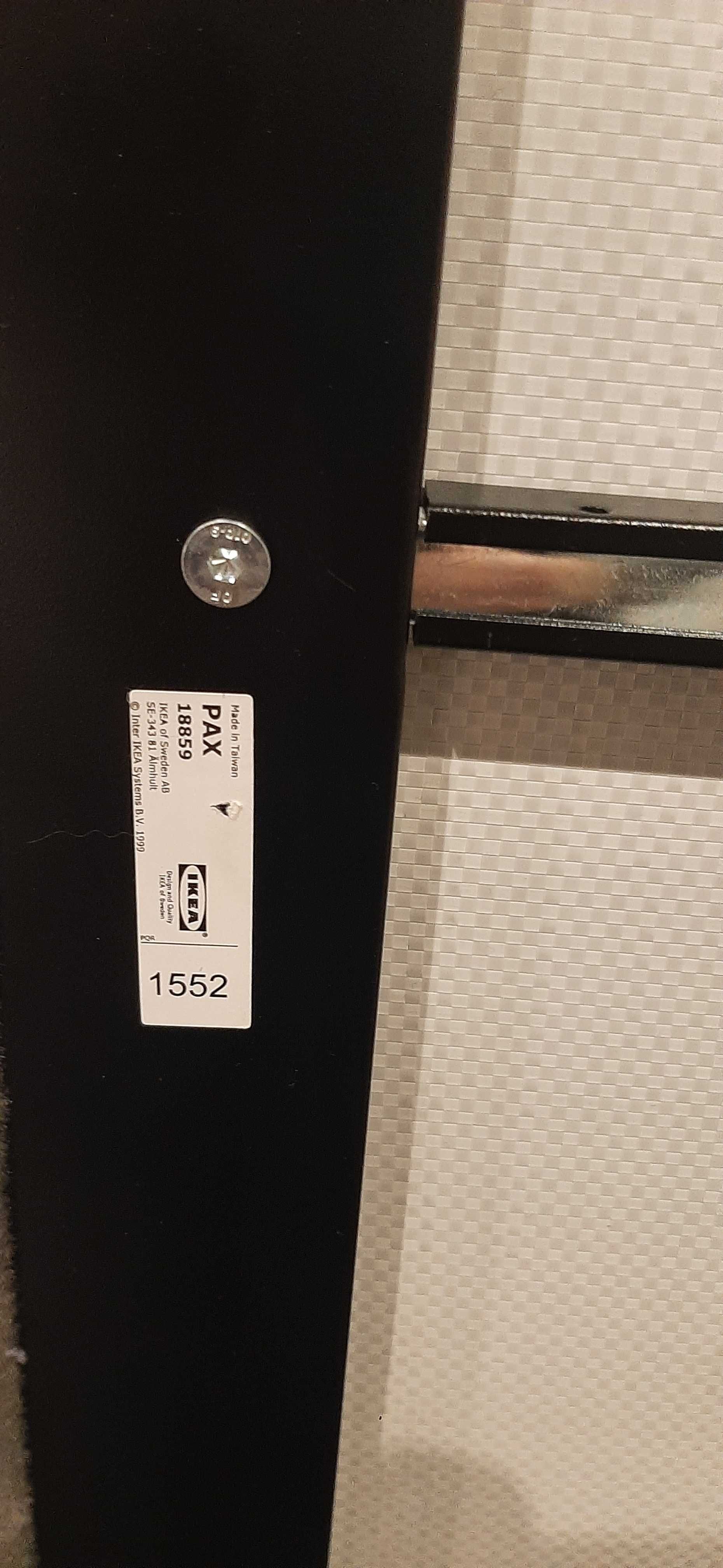 Drzwi przesuwne czarne do szaf systemu Ikea Pax 100x236, rama 18859