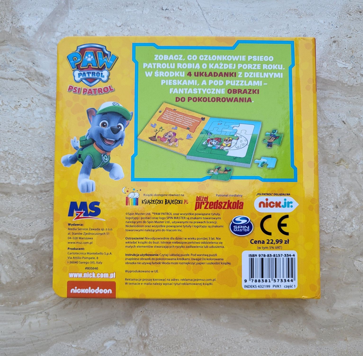 Psi patrol Paw patrol kolorowanka puzzle książka