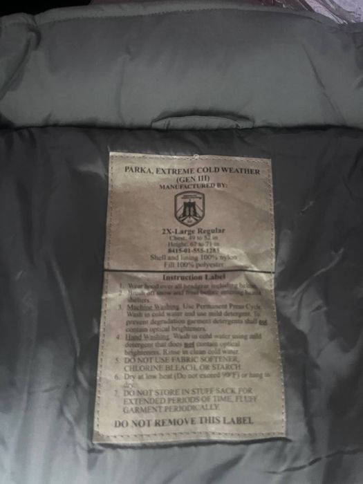 КУРТКА gen III level 7 ecwcs PRIMALOFT