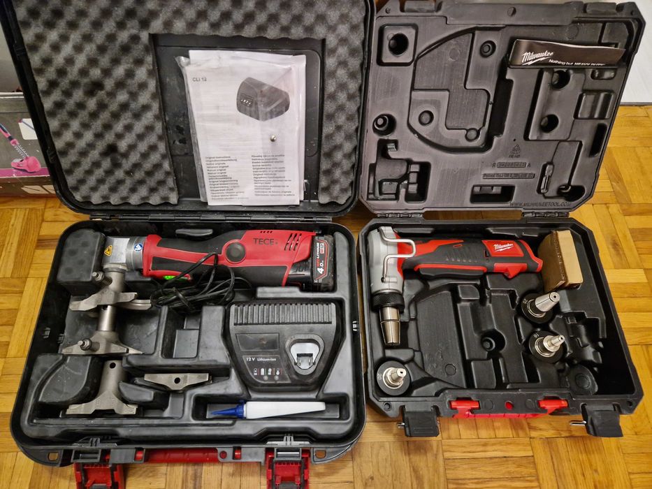 TECE Zaciskarka aku, kielichownica aku ręczna