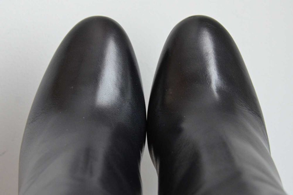 BEZ SZWÓW wsuwane WYGODNE całe z NATURALNEJ SKÓRY kozaki The Seller 40