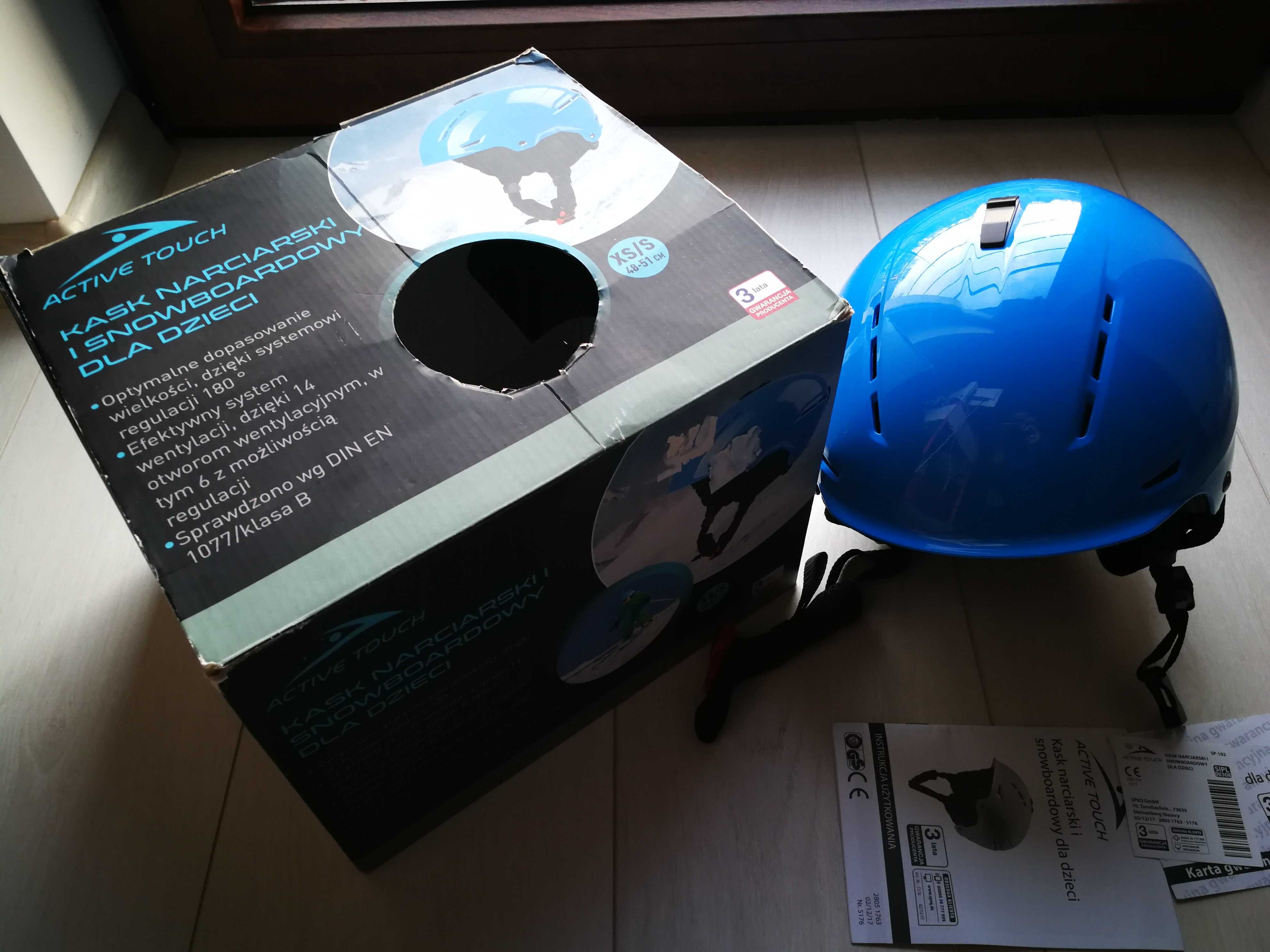 Nowy kask narciarski dla dziecka - dostępne 2 sztuki (XS/S 48-51 cm)