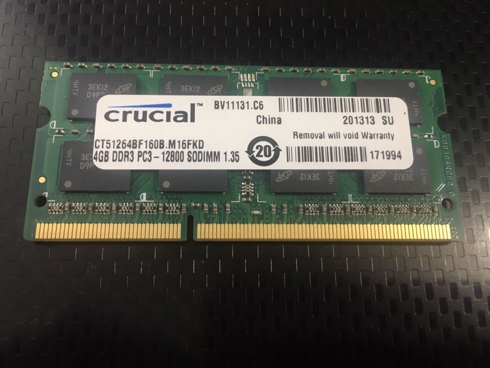 Memórias RAM 2 e 4Gb - Crucial / Elpida / Hynix