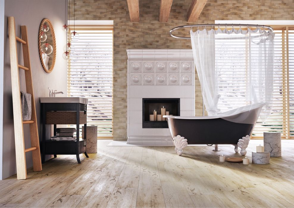 Płytki Gres Szkliwiony Woodmax Beige 120/20 deska drewnopodobna Cerrad