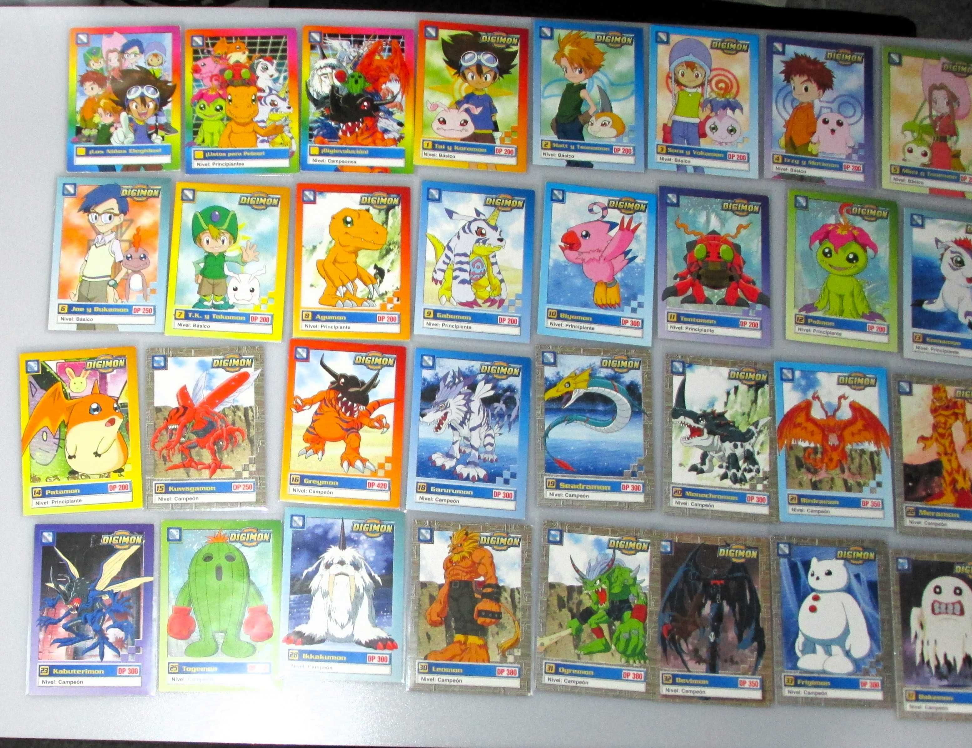 Digimon TC 1999 Series 1, Coleção Completa 34/34