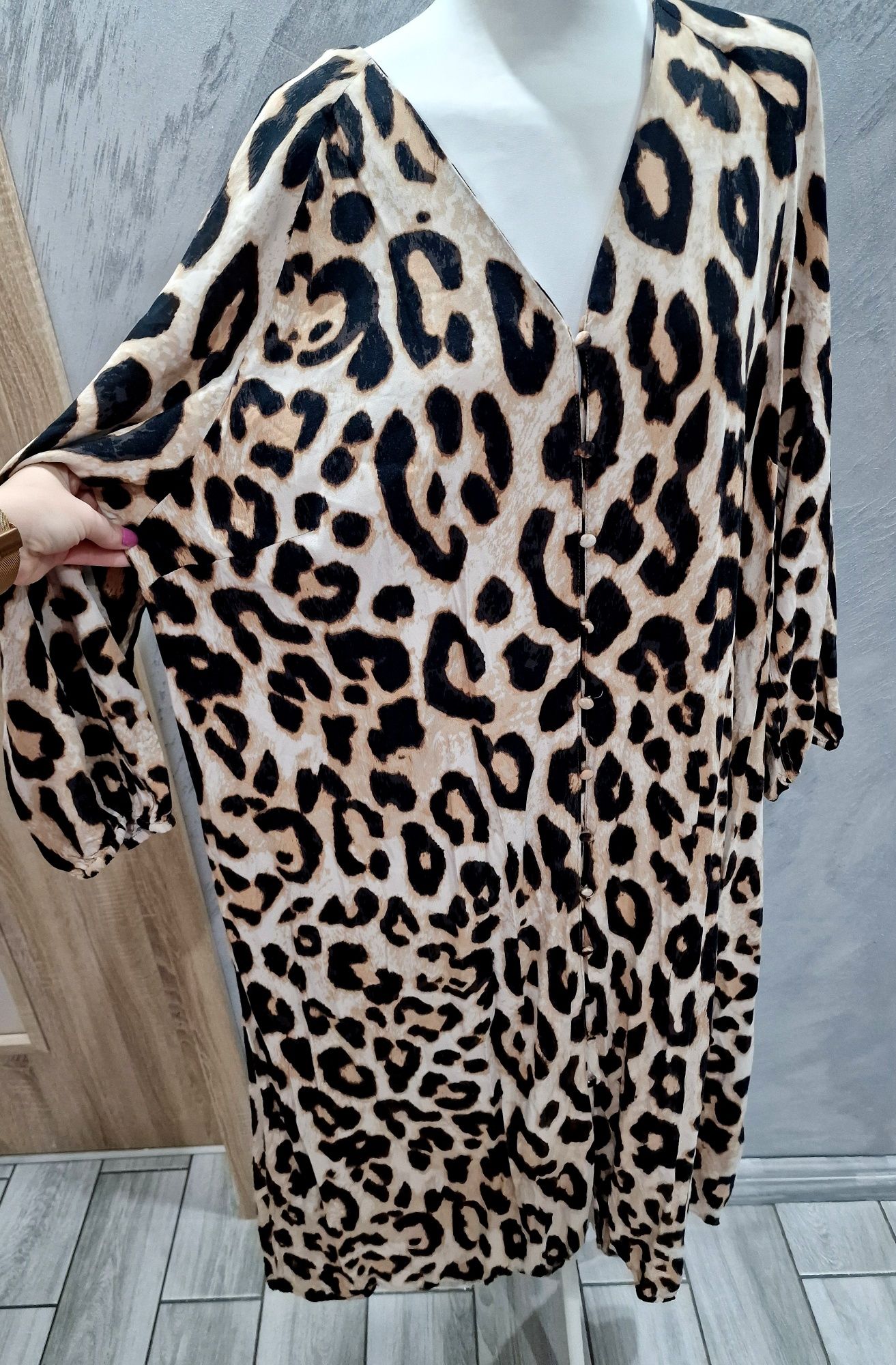 Sukienka 42 44 H&M Wiskoza panterka maxi