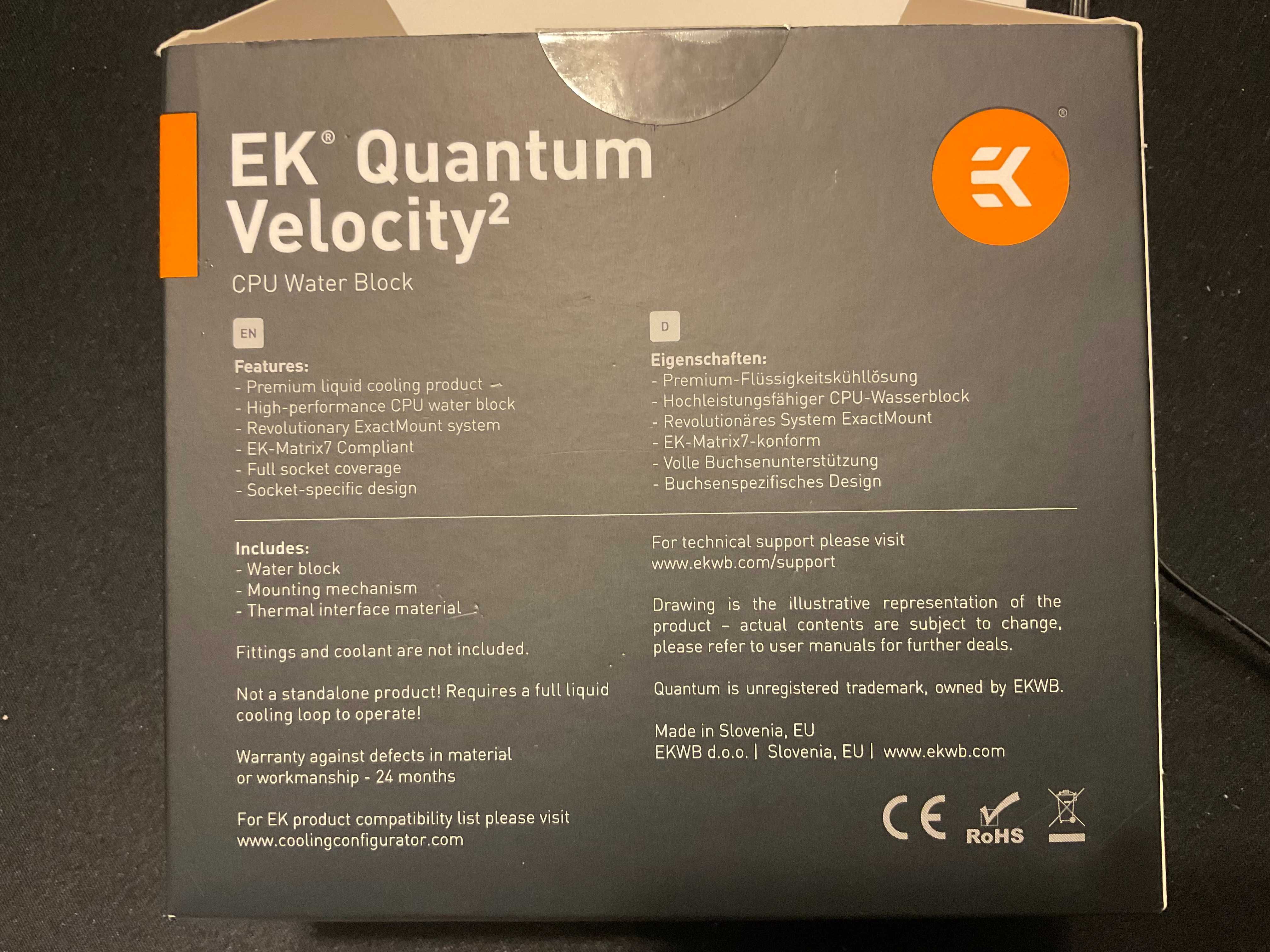 EK-Quantum Velocity² D-RGB - 1700 Nickel + Acetal