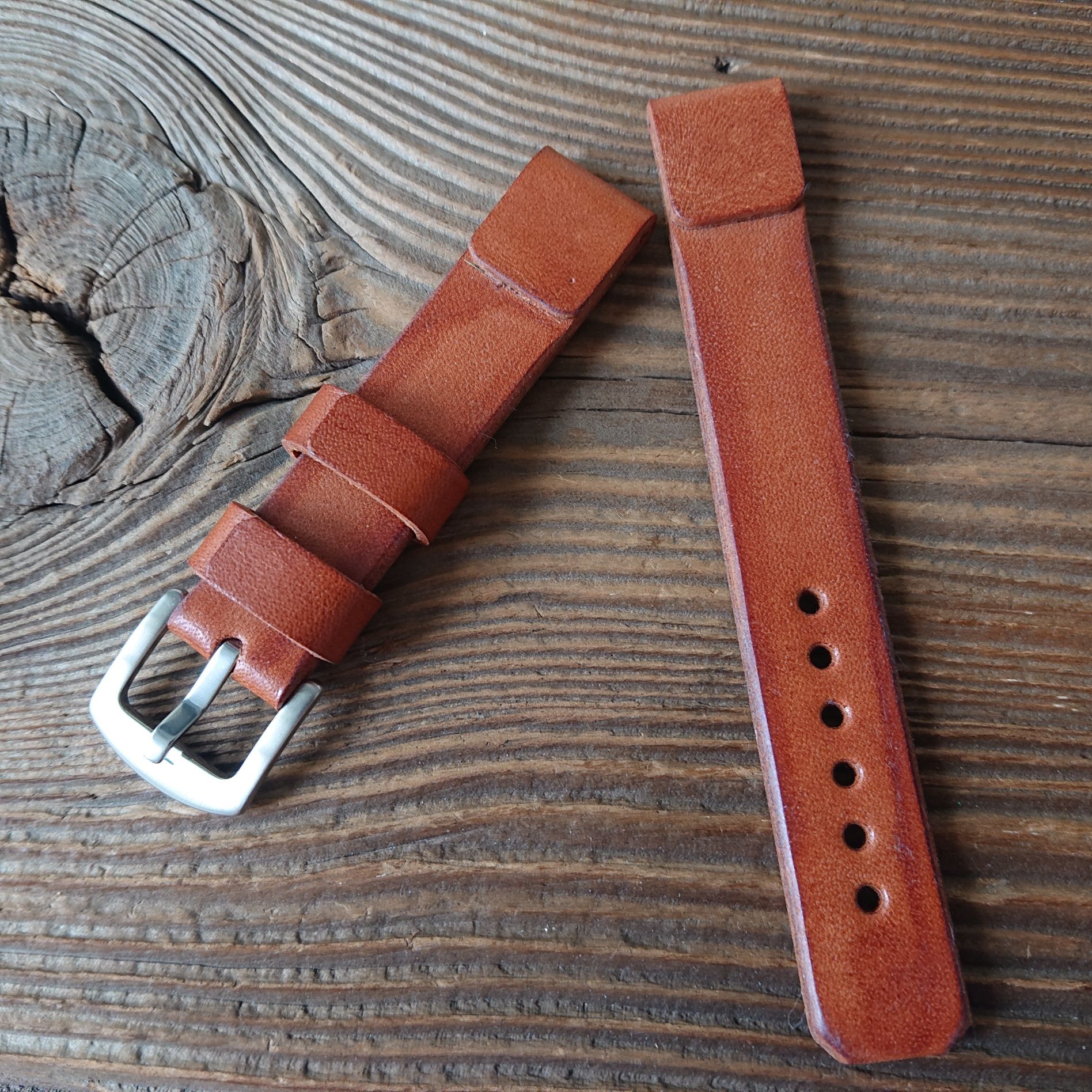 Pasek do zegarka 18 mm ręcznie robiony skóra naturalna handmade