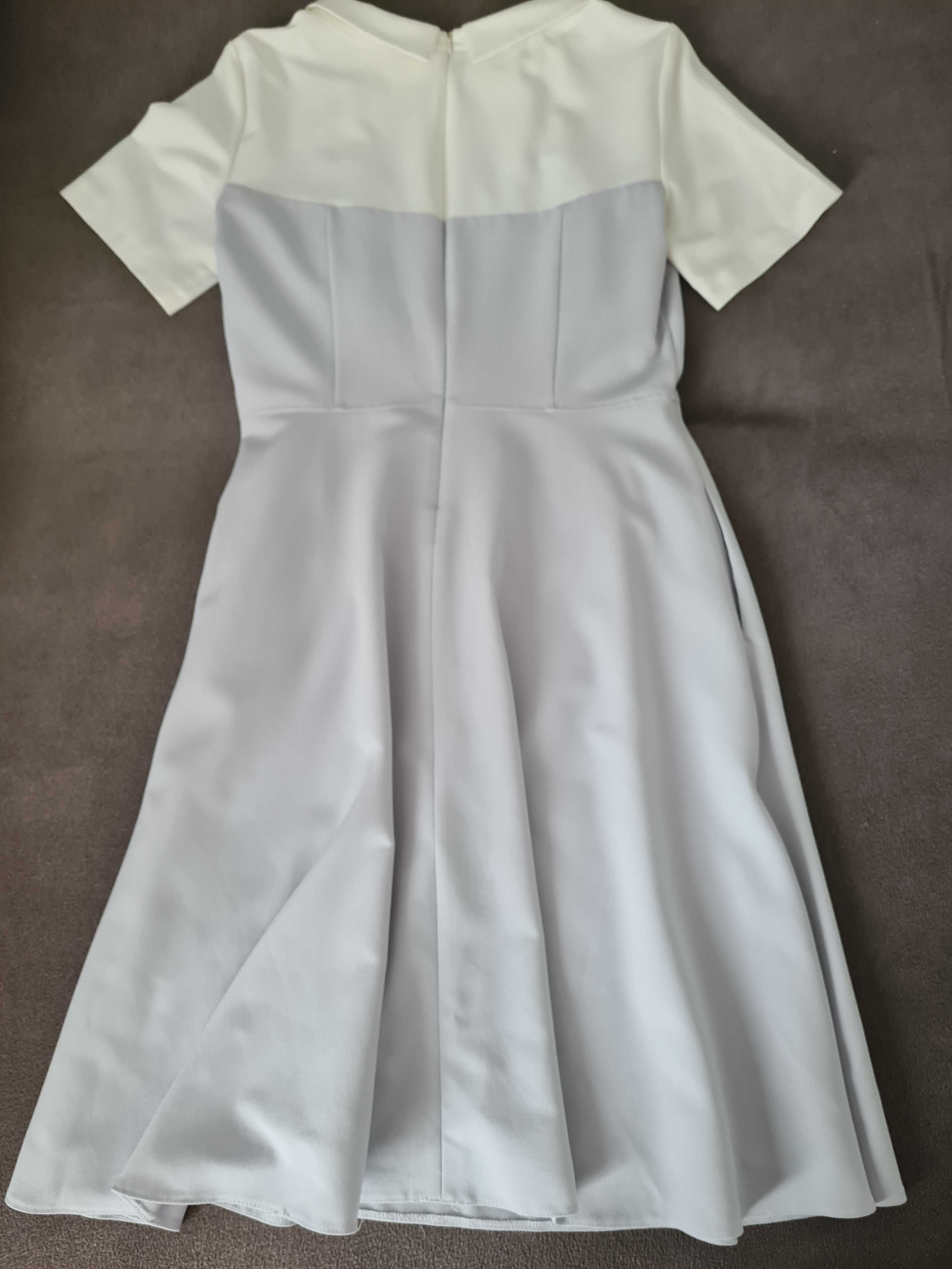 Sukienka Taranko r. 38 biało-szara