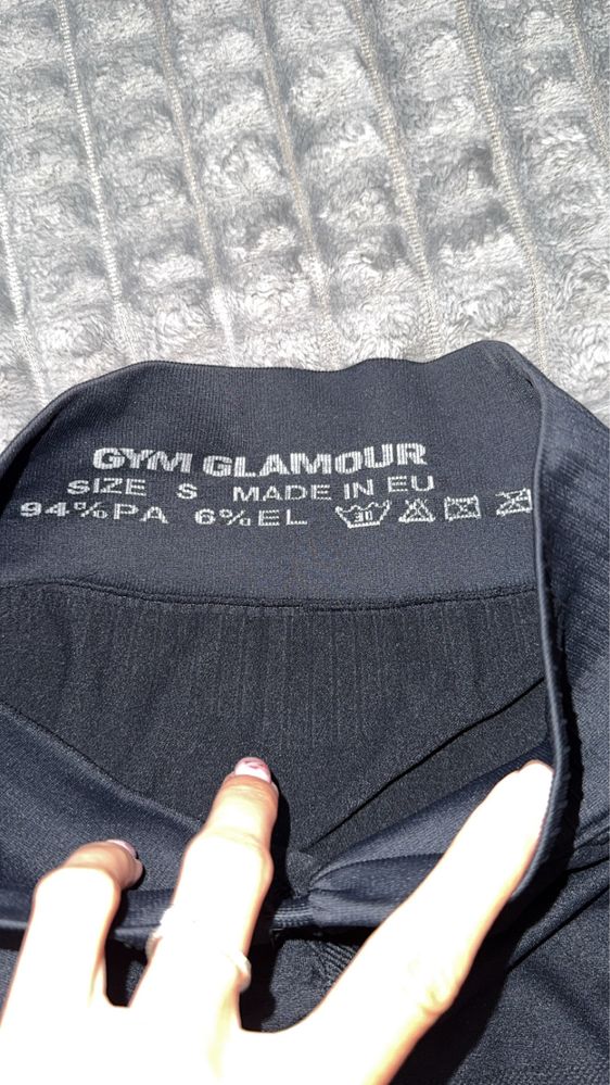 legginsy czarne gym glamour deep push up 2.0