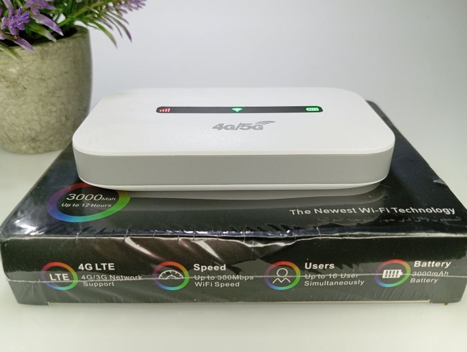 ‼️Портативний модем M6 з LED-дисплеєм 4G LTE роутер 3000mAh 300Mbps ‼️