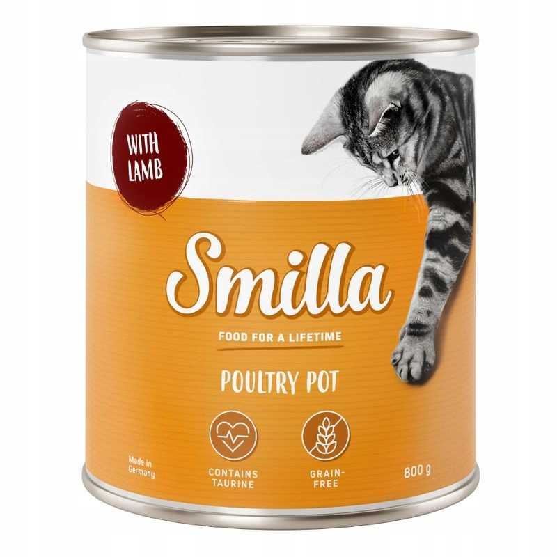 Smilla 800g karma mokra bez zbóż dla kotów drób z/Kaczką Rybą Wołow../