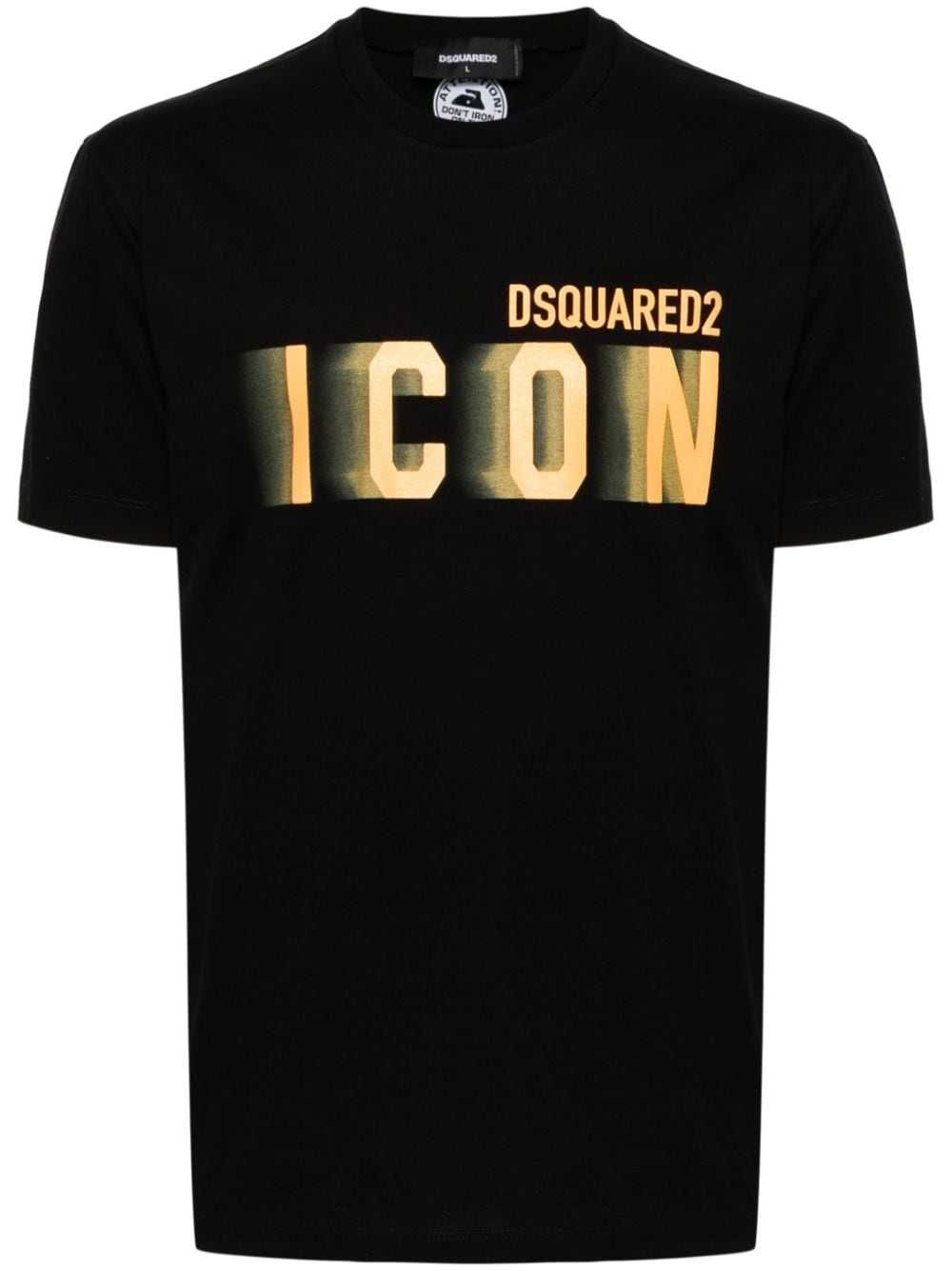 Dsquared2 t-shirt Gradient Icon Tee Black-Yellow roz. L 100% ORYGINAL