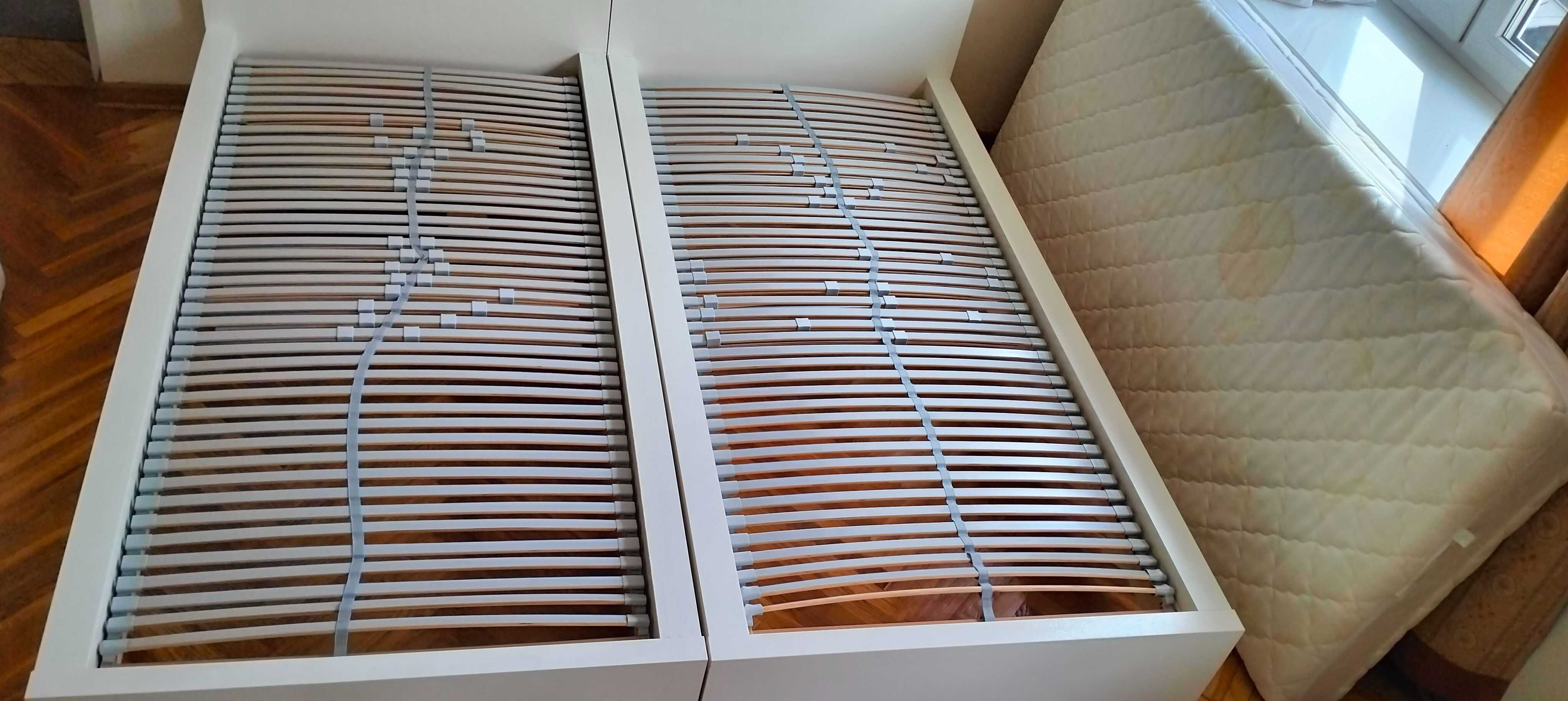 Łóżko 90x200 Ikea Malm ze stelażem 2x