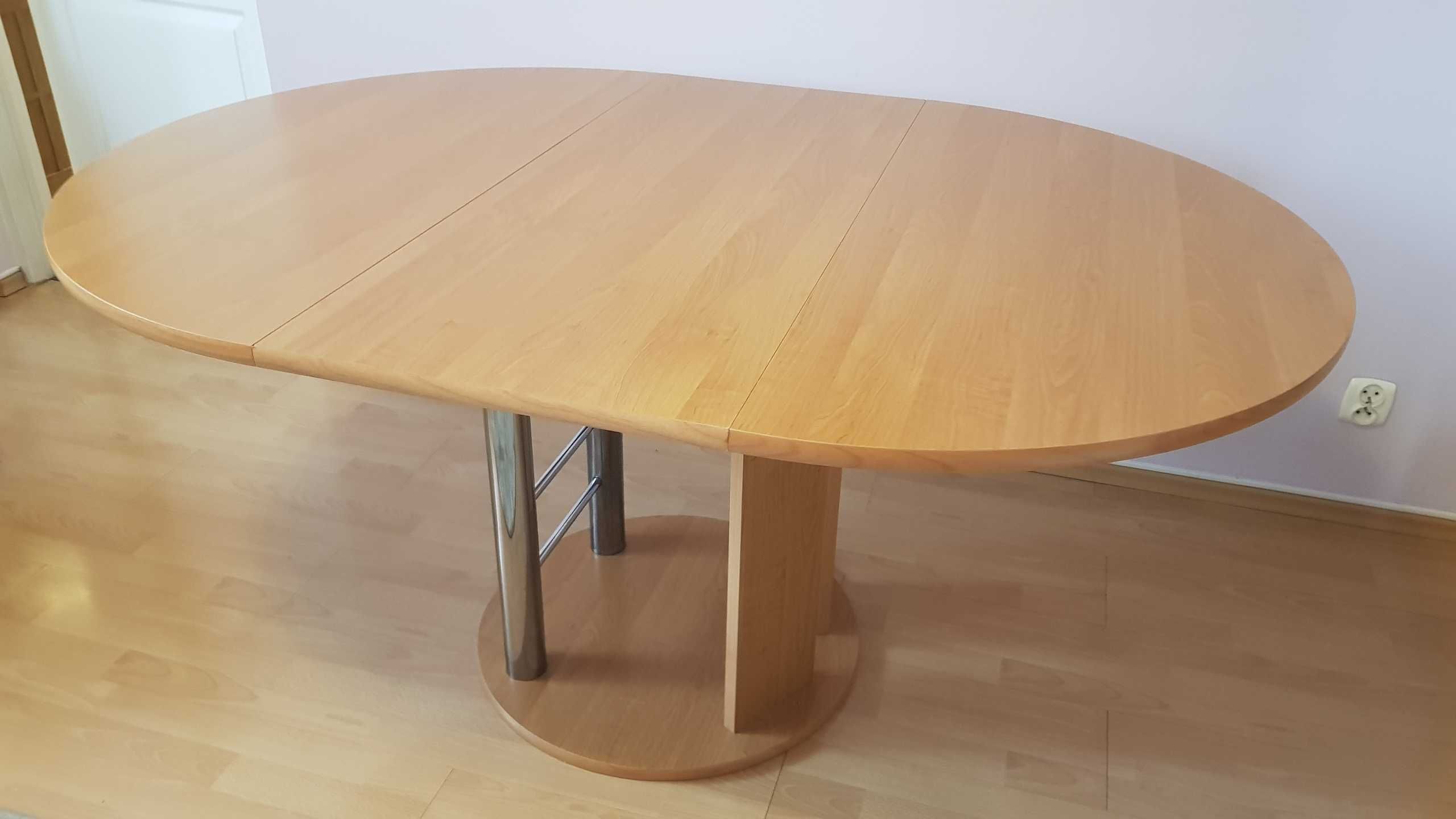 Stół okrągły 110 cm, OLCHA, CHROM