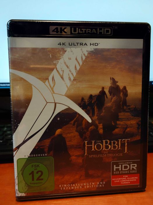 Trylogia Hobbit 1-3 Blu-Ray 4K Wersje kinowe + rozszerzone