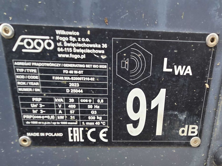 Agregat prądotwórczy FD 40 W-ST