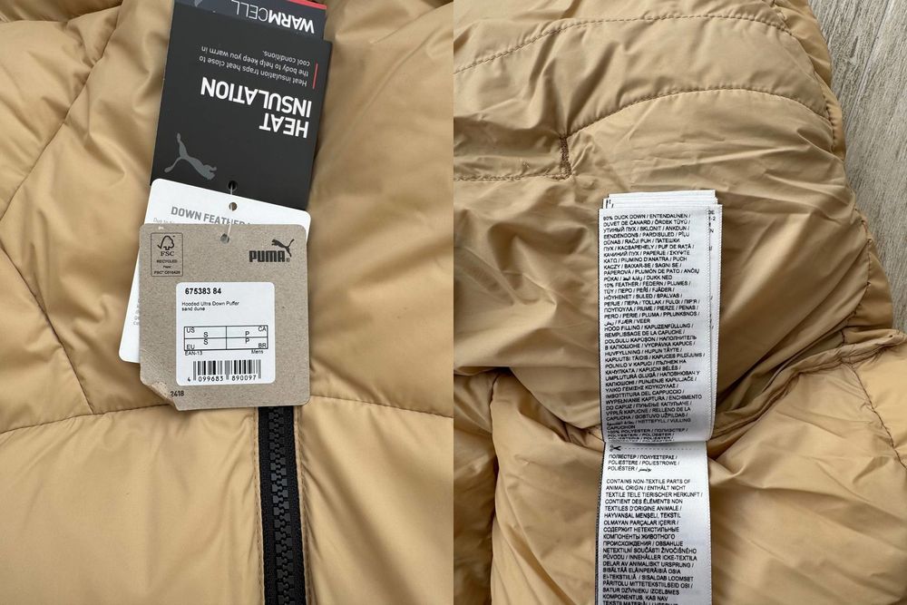 США Зимові жіночі пуховики Puma Hooded Ultra Down Puffer Оригінал XS-M