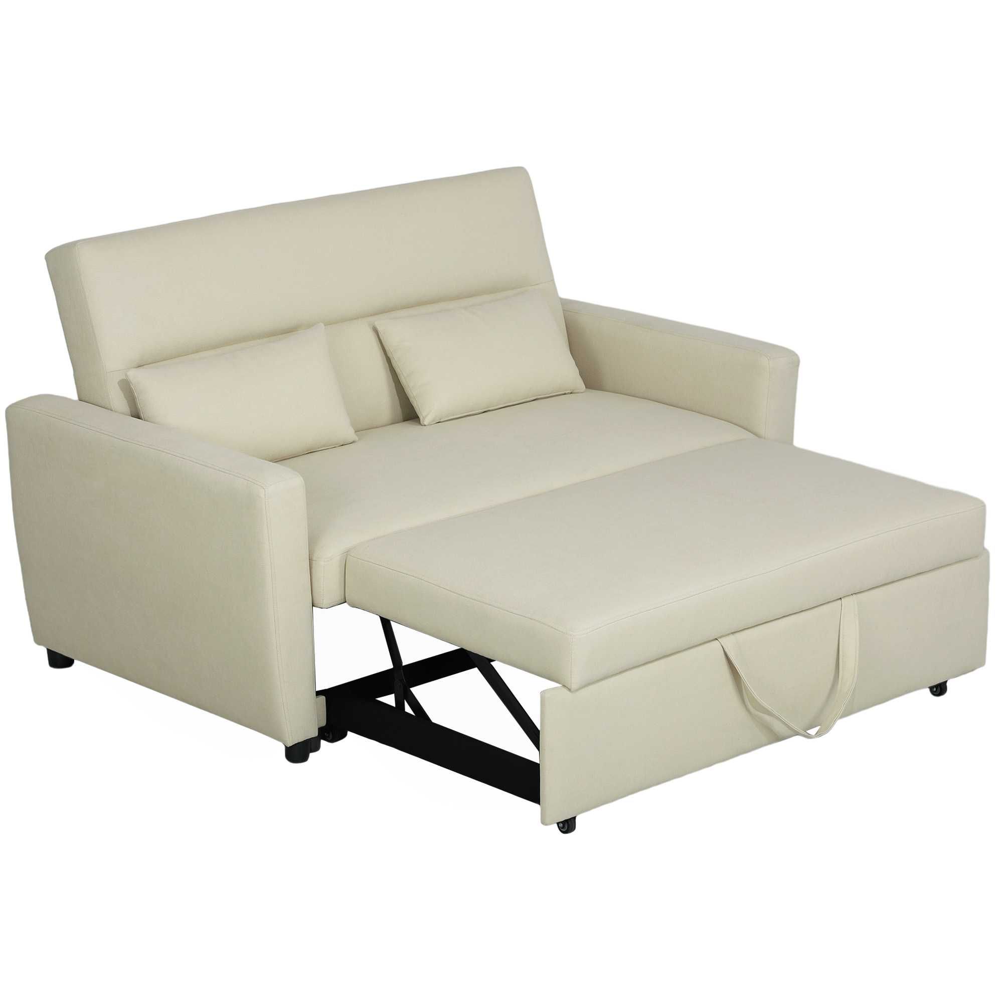 HOMCOM Sofa 2-osobowa z funkcją łóżka