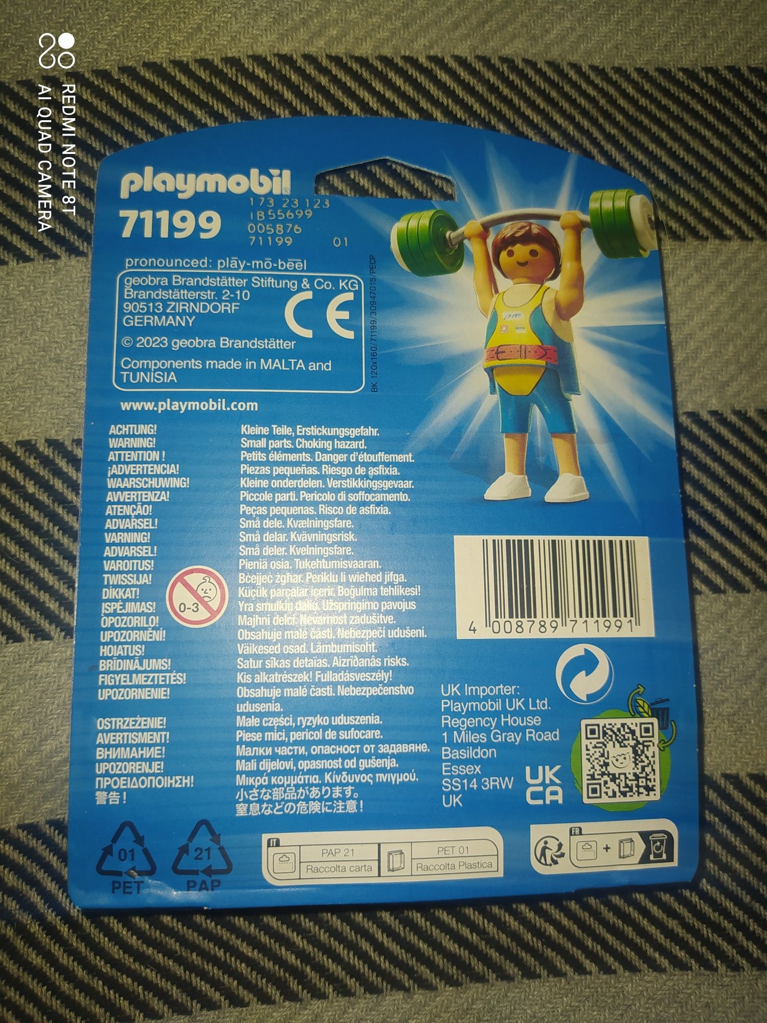 Playmobil 71199 sztangista sztanga