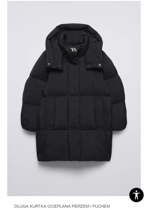 Kurtka zimowa płaszcz Zara 116 122 puch pierze