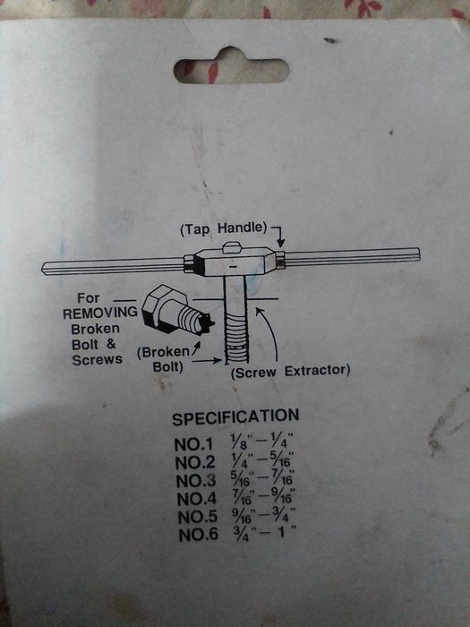 Экстрактор для выкручивания  сломаных  болтов и шпилек