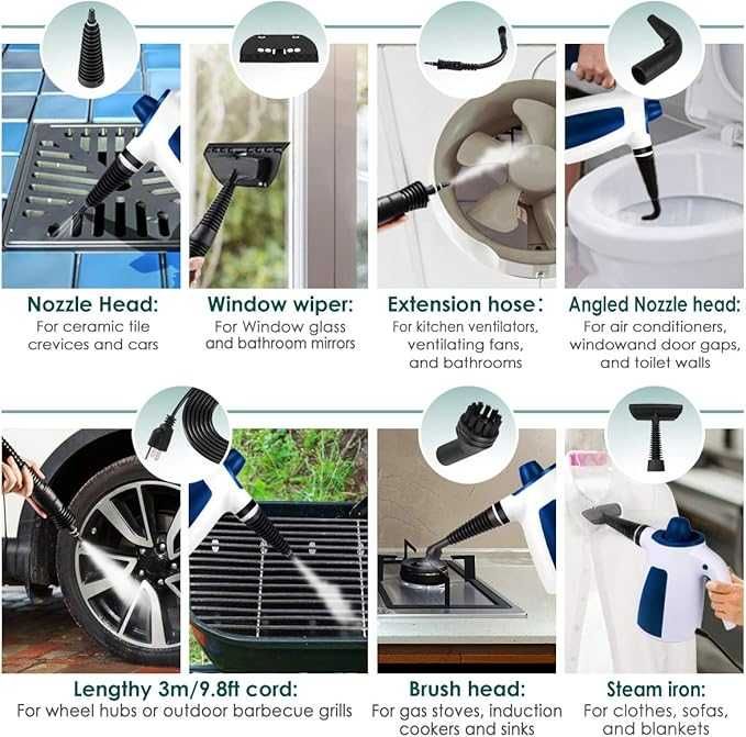 myjka ciśnieniowa parowa 10w1 350ml ręczna parownica