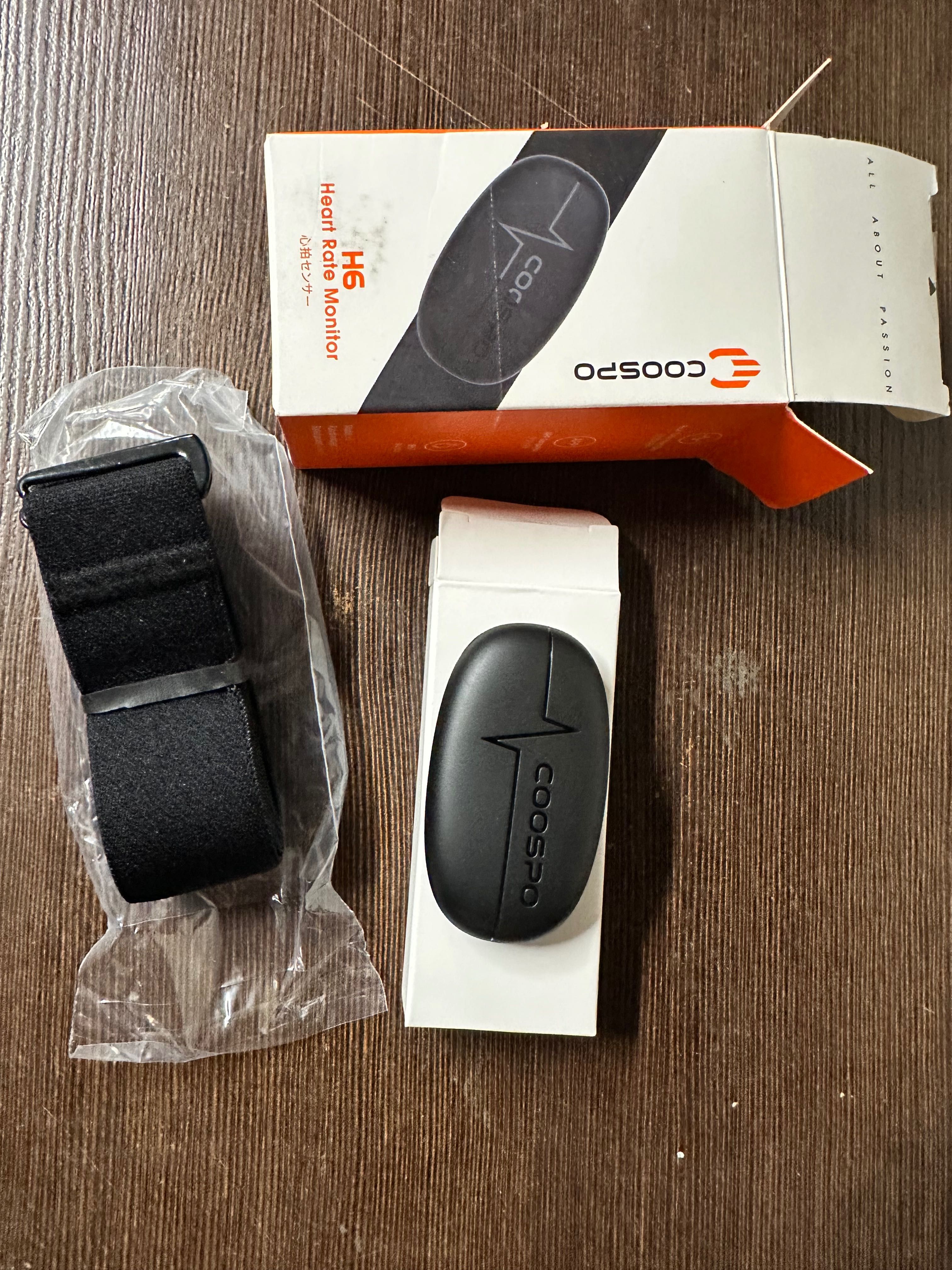 COOSPO H6 Pasek na klatkę piersiową z monitorem tętna Bluetooth czarny