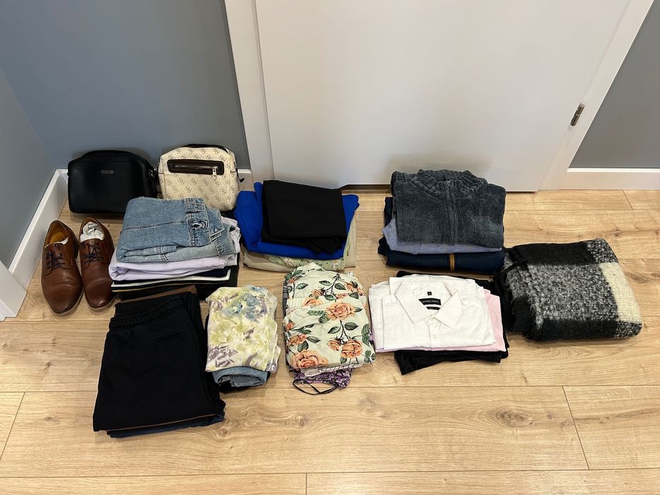 Paczka wielu ubrań damsko-męskich - bardzo dobry stan