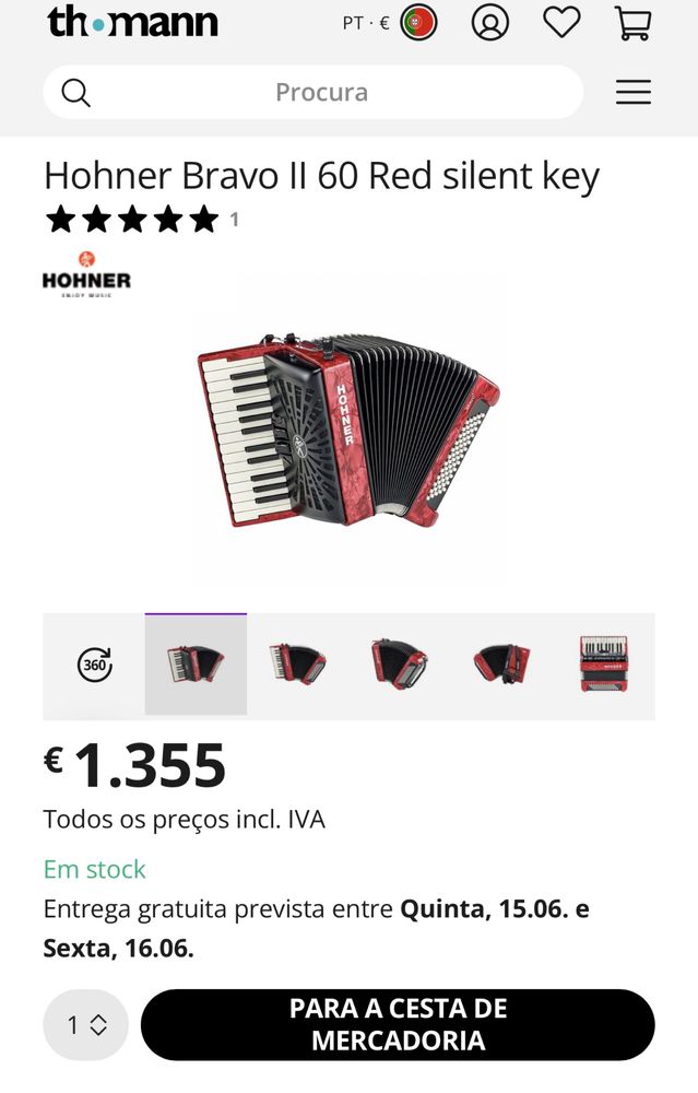 Acordeon Horner bravo