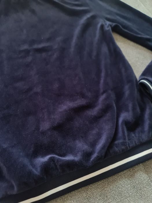 Welurowa bluza granatowa 152 cm 158 cm XS długi rękaw