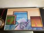 Quadro com pintura - ambos os lados