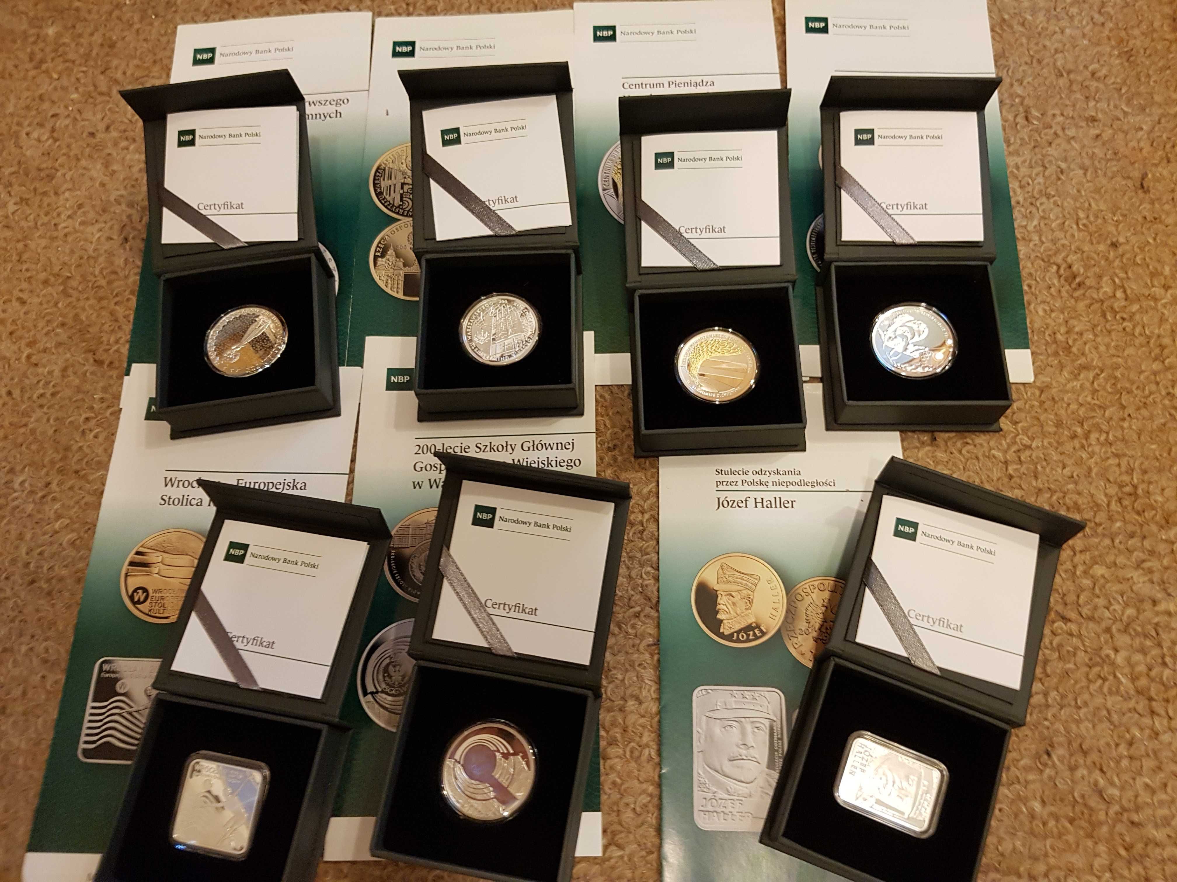 Srebrne monety 10-złotowe wydane w roku 2016