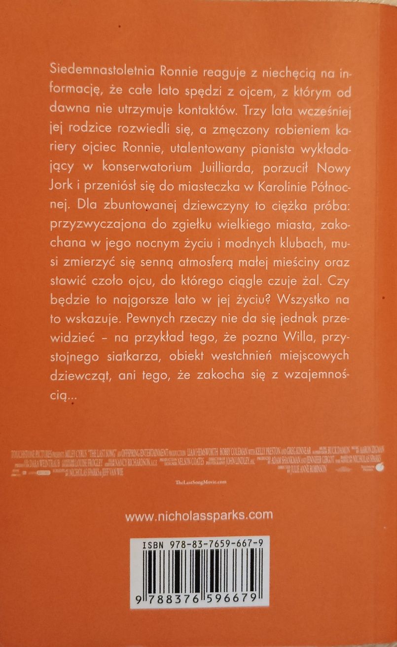 Ostatnia piosenka " Nicholas Sparks
