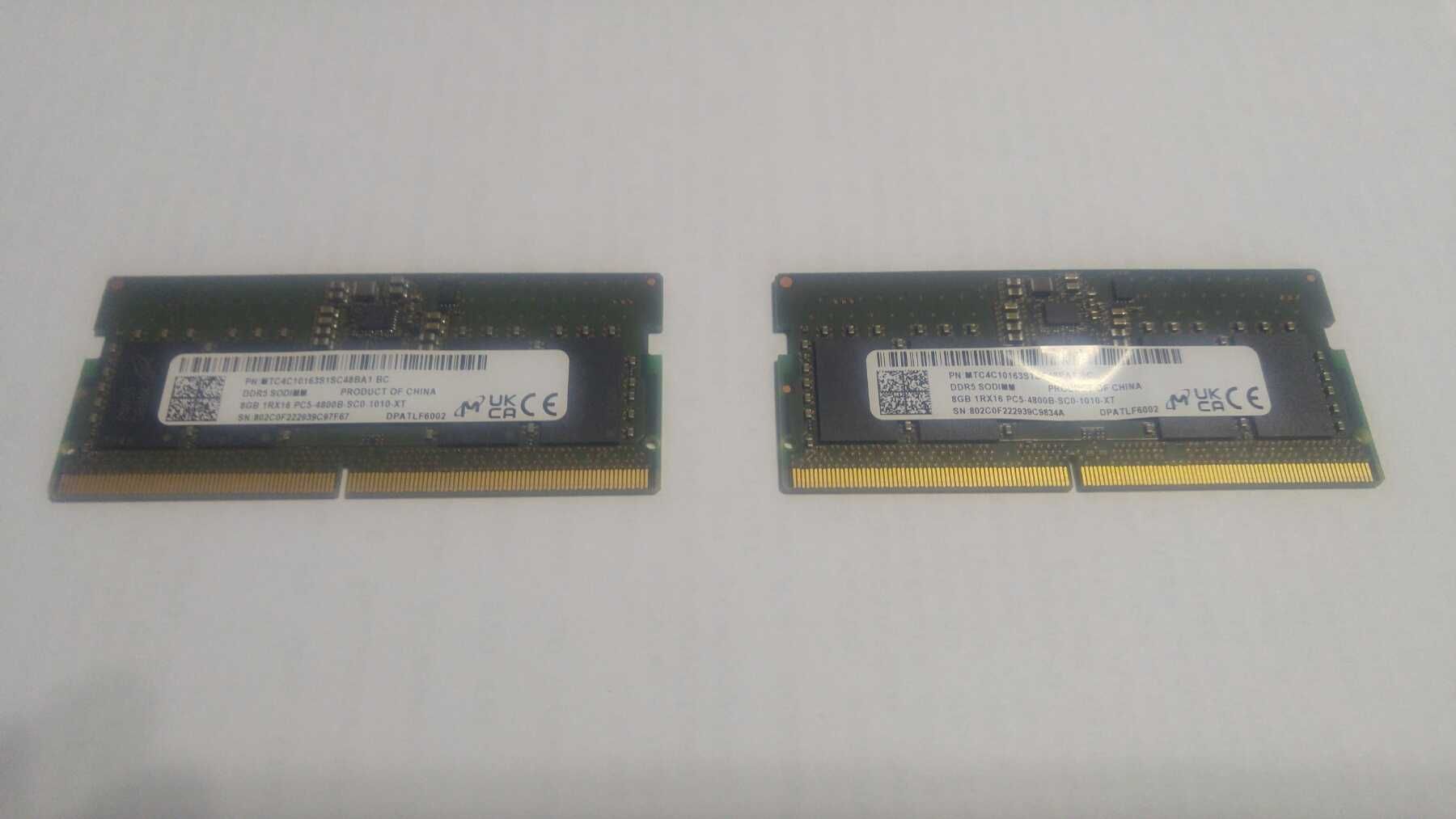 Оперативна пам'ять до ноутбука 16Gb (8+8) DDR5-4800